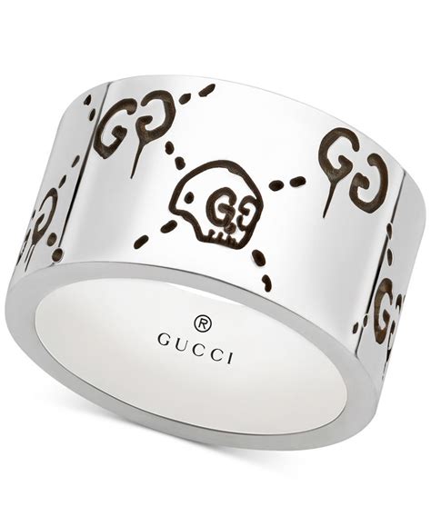 gucci ghost mens ring|gucci men's feline ring.